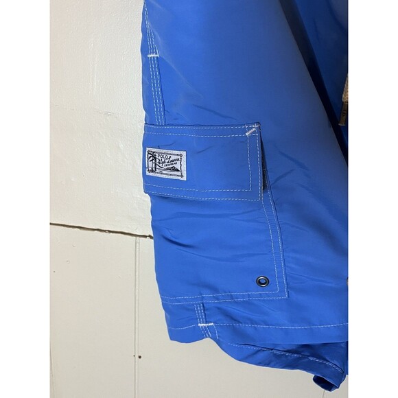 Vintage Polo Ralph Lauren Swim Trunks Mens XL Blue Mesh Lined Yellow Pony Used - Picture 3 of 6